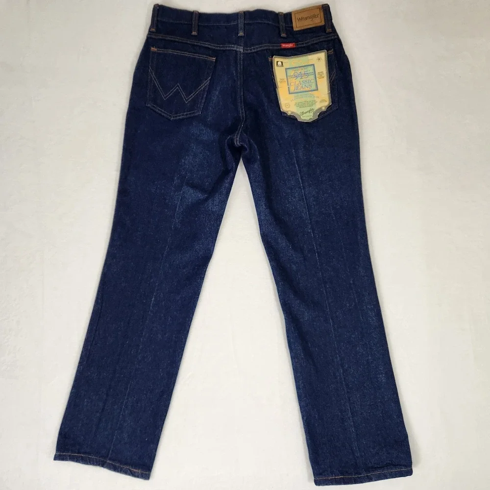 Wrangler 915PW Classic Jeans Men 36x30 Indigo Blue Denim Made in USA Vintage NWT
